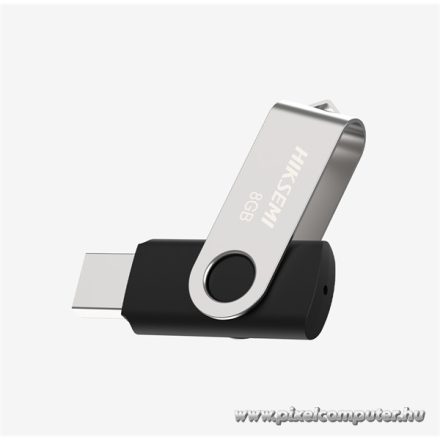 Hikvision HIKSEMI Pendrive - 16GB USB2.0, ROTARY M200S, Ezüst-Fekete