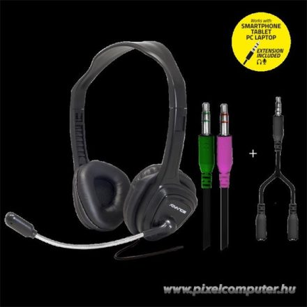 Advance Fejhallgató - HEADPHONICS SMART (3,5mm Jack, fekete)