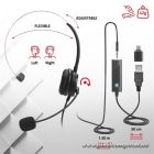 Advance Fejhallgató - SMARTPHONICS 350 (3,5mm Jack/USB, 1,5m kábel, fekete)