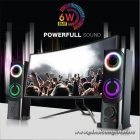 Advance Hangszóró - SOUNDPHONICS RGB 6W RMS (2.0, 3,5mm Jack, RGB, fekete)
