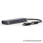 Bluestork USB Hub - HUB-MINI (USB-A to 3xUSB 2.0 port + 1x USB-C, 1xHDMI, USB3.0, szürke)