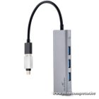 Bluestork USB Hub - HUB-MINI (USB-A to 3xUSB 2.0 port + 1x USB-C, 1xHDMI, USB3.0, szürke)