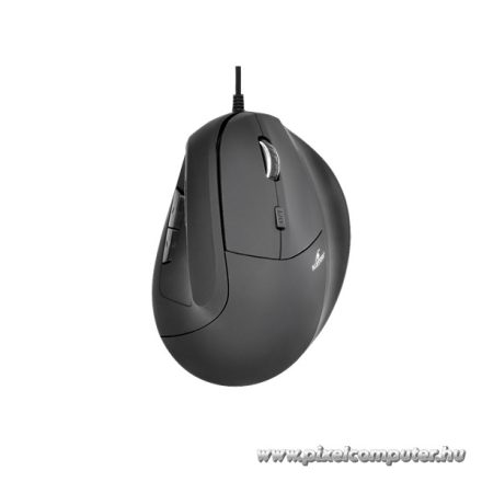 Bluestork Egér - M-W-ERGO (Ergonomic, Rechargeable, 2.4G, 7200 DPI, optikai, fekete)