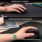 Bluestork Egér - M-W-ERGO (Ergonomic, Rechargeable, 2.4G, 7200 DPI, optikai, fekete)