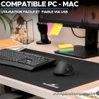 Bluestork Egér - M-W-ERGO (Ergonomic, Rechargeable, 2.4G, 7200 DPI, optikai, fekete)