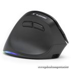 Bluestork Vezeték nélküli Egér - M-WL-ERGO-LUMI-L (Ergonomic, Rechargeable, Balkezes, 2400 DPI, 6 gomb, optikai, fekete)