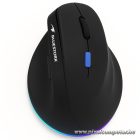 Bluestork Vezeték nélküli Egér - M-WL-ERGO-LUMI-TH (Ergonomic, Rechargeable, 2,4GHZ+Bluetooth, 4800 DPI, 6 gomb, fekete)