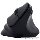 Bluestork Vezeték nélküli Egér - M-WL-ERGO-LUMI-TH (Ergonomic, Rechargeable, 2,4GHZ+Bluetooth, 4800 DPI, 6 gomb, fekete)