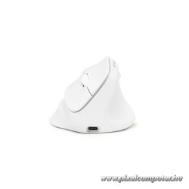   Bluestork Vezeték nélküli Egér - M-WL-ERGO-LUMI-W (Ergonomic, Rechargeable, 2400 DPI, 6 gomb, optikai, fehér)