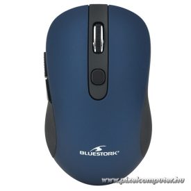   Bluestork Vezeték nélküli Egér - M-WL-OFF60-BLUE (1600 DPI, 6 gomb, optikai, kék)