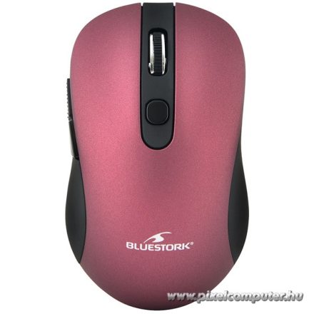 Bluestork Vezeték nélküli Egér - M-WL-OFF60-PURPLE (1600 DPI, 6 gomb, optikai, lila)