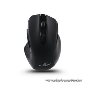   Bluestork Vezeték nélküli Egér - M-WL-OFF75-BLACK (Rechargeable, Bluetooth, 1600 DPI, 6 gomb, optikai, fekete)