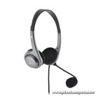 Bluestork Fejhallgató - MC101 Office Headset (mikrofon; hangerő szabályzó, 3,5 Jack, szürke)