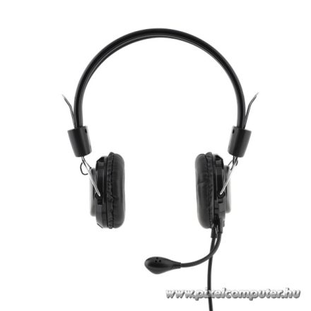 Bluestork Fejhallgató - MC201 Office Headset (mikrofon; hangerő szabályzó, 3,5 Jack, fekete)