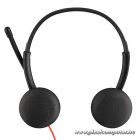Bluestork Fejhallgató - MC301 Office Headset (mikrofon; hangerő szabályzó, 3,5 Jack, fekete)