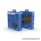 Bluestork Fejhallgató - MC301 Office Headset (mikrofon; hangerő szabályzó, 3,5 Jack, fekete)