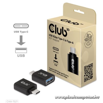 Club 3D Átalakító - CAA-1521 (3.1 USB-C Gen 1 to 3.1 USB-A Gen1)