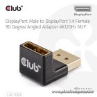Club 3D Átalakító - CAC-1008 (90° DisplayPort  1.4,  M/F, 4K120Hz, univerzális)