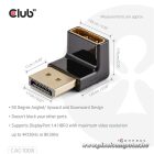 Club 3D Átalakító - CAC-1008 (90° DisplayPort  1.4,  M/F, 4K120Hz, univerzális)
