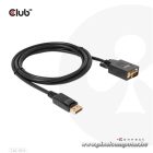 Club 3D Kábel - CAC-1012 (DisplayPort to VGA, 2m, 28AWG, Full HD 1080p, Aranyozott csatlakozók)