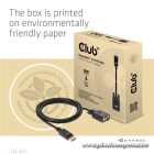Club 3D Kábel - CAC-1012 (DisplayPort to VGA, 2m, 28AWG, Full HD 1080p, Aranyozott csatlakozók)