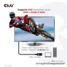 Club 3D Kábel - CAC-1060 (DisplayPort 1.4, 8K, 32.4Gbps, HBR3 8K, 28AWG, M/M, 3m)