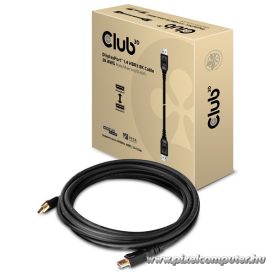   Club 3D Kábel - CAC-1061 (DisplayPort 1.4, HBR3, 8K60Hz, 5m, 32CH, Aranyozott, VESA, M/M)