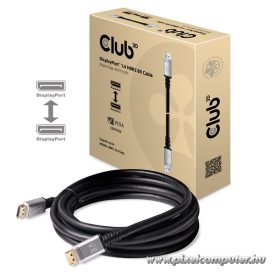   Club 3D Kábel - CAC-1069 (DisplayPort 1.4 HBR3 8K @60Hz, 32.4Gbps, 4m, 24AWG, DSC 1.2, VESA, M/M)