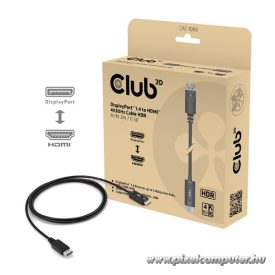   Club 3D Kábel - CAC-1083 (DisplayPort 1.4 to HDMI 2.0, aktív adapter, 4K60Hz, HDR, 2m)