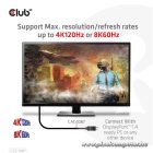 Club 3D Kábel - CAC-1087 (DisplayPort 1.4 to HDMI 8K60Hz HDR10, 3m, M/M)