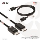 Club 3D Kábel - CAC-1091 (DisplayPort 2.1,  DP80, 4K240Hz, 1.2m, Bidirectional, M/M)