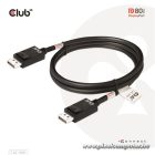 Club 3D Kábel - CAC-1091 (DisplayPort 2.1,  DP80, 4K240Hz, 1.2m, Bidirectional, M/M)