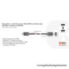 Club 3D Kábel - CAC-1091 (DisplayPort 2.1,  DP80, 4K240Hz, 1.2m, Bidirectional, M/M)