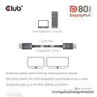 Club 3D Kábel - CAC-1092 (DisplayPort 2.1, DP80, 8K240Hz, 1.6m, Bi-Directional, M/M)