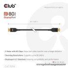 Club 3D Kábel - CAC-1094 (DisplayPort 2.1, 8K2420Hz, 2m, DP80, VESA tanúsítvány, M/M)
