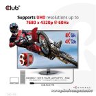 Club 3D Kábel - CAC-1115 (Mini DisplayPort to DisplayPort 1.4 HBR3, 8K60Hz/4K120Hz, 2m, kétirányú)