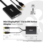 Club 3D Átalakító - CAC-1130 (Mini DisplayPort to Dual Link DVI-I Active, 4K30Hz)