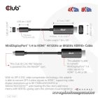 Club 3D Átalakító - CAC-1187 (Mini DisplayPort 1.4 to HDMI 4K120Hz / 8K60Hz HDR10+, 1.8m)