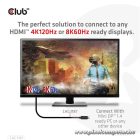 Club 3D Átalakító - CAC-1187 (Mini DisplayPort 1.4 to HDMI 4K120Hz / 8K60Hz HDR10+, 1.8m)