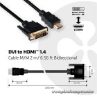 Club 3D Kábel - CAC-1210 (DVI-D to HDMI 1.4, 2m, M/M, Bidirectional, UHD 4K30Hz)