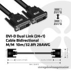Club 3D Kábel - CAC-1220 (DVI-D Dual Link kábel, Bidirectional M/M, 10m, 28AWG)