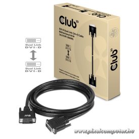  Club 3D Kábel - CAC-1223 (DVI-D Dual Link, 24+1, Bidirektional, 28AWG, 3m, Plug & Play)