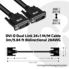 Club 3D Kábel - CAC-1223 (DVI-D Dual Link, 24+1, Bidirektional, 28AWG, 3m, Plug & Play)