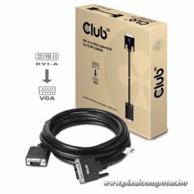   Club 3D Kábel - CAC-1243 (DVI-A to VGA M/M, 3 m, 28AWG, 1600x1200 60Hz)