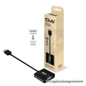   Club 3D Átalakító - CAC-1302 (HDMI 1.4 to VGA + Audio, 1080p@60Hz, Micro USB power)