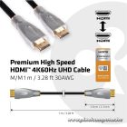 Club 3D Kábel - CAC-1311 (HDMI 2.0 Premium High Speed, 4K60Hz, 1m, Ethernet, HDR, UHD, 18Gbps, M/M, 30AWG)