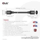 Club 3D Kábel - CAC-1322 (HDMI 2.1 Ultra High Speed, 4K120Hz 8K60Hz, 30AWG, 48Gbps, 1m, M/F)