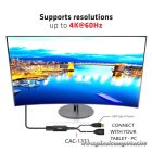 Club 3D Átalakító - CAC-1331 (HDMI 2.0 to DisplayPort 1.2 4K60Hz HDR M/F, USB-A táp, 25cm)