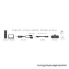 Club 3D Átalakító - CAC-1331 (HDMI 2.0 to DisplayPort 1.2 4K60Hz HDR M/F, USB-A táp, 25cm)