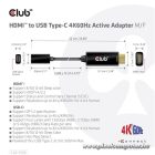 Club 3D Átalakító - CAC-1333 (HDMI to USB-C aktív, 4K60Hz, M/F)
